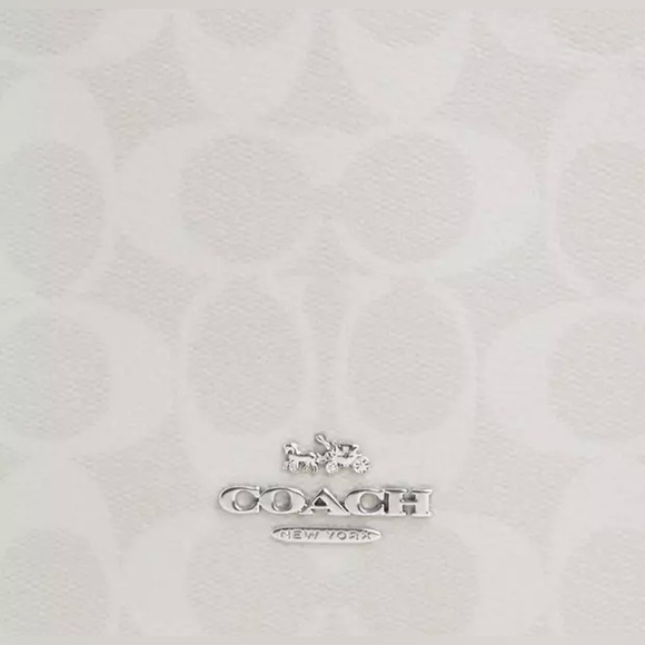 North south mini tote in signature glacier white canvas - Picture 4 of 10